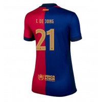 Barcelona Frenkie de Jong #21 Fotballklær Hjemmedrakt Dame 2024-25 Kortermet